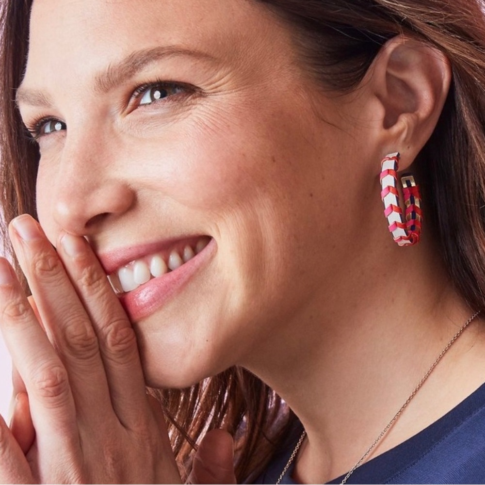 Stella & Dot Corset Hoop earrings